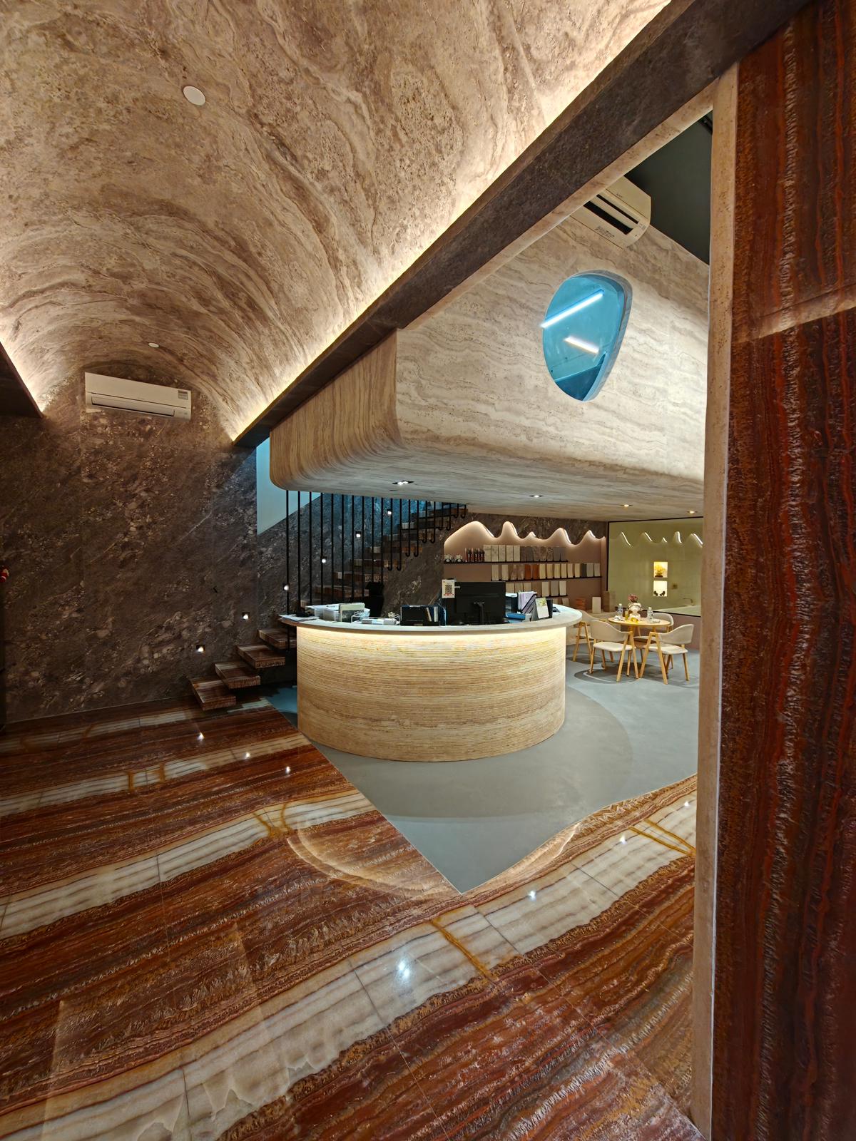 fancy stone bar